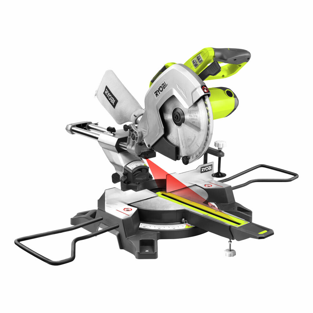 EMS305RG 2200 W Kızaklı Gönye Kesme - 305 mm Lazerli - RYOBI