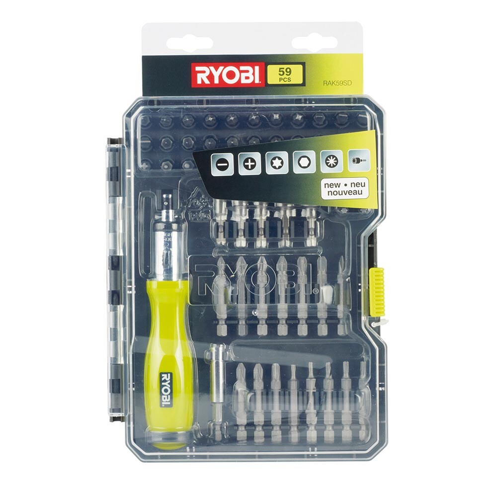RAK59SD 59 Parça Cırcırlı Vidalama Seti - RYOBI